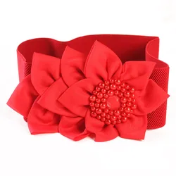 Lady Decoration Belt Female Dress Decorate Waist Band Tight Waist Chain Girls Fashion Flower Decoration Wide Belt B-8398