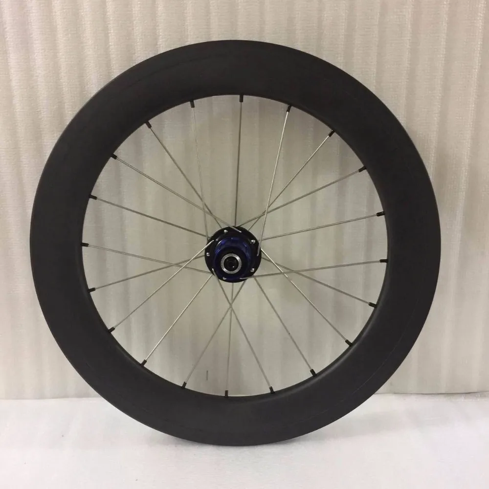 SEMA 20'' 20 inch 406  Carbon Wheels With DATI Hub Titanium Spoke Lightweight Rims Full T700 Carbon Fiber Bicycles Wheels Rims