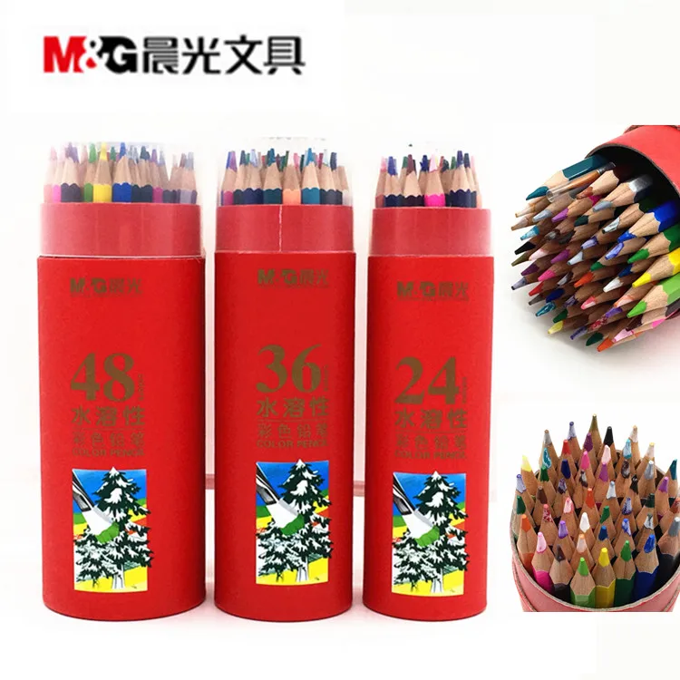 

M&G color pencil set Wooden Painting Colorful Pencils for student artist drawing paint supplies 12//24/36/48 color Pencils