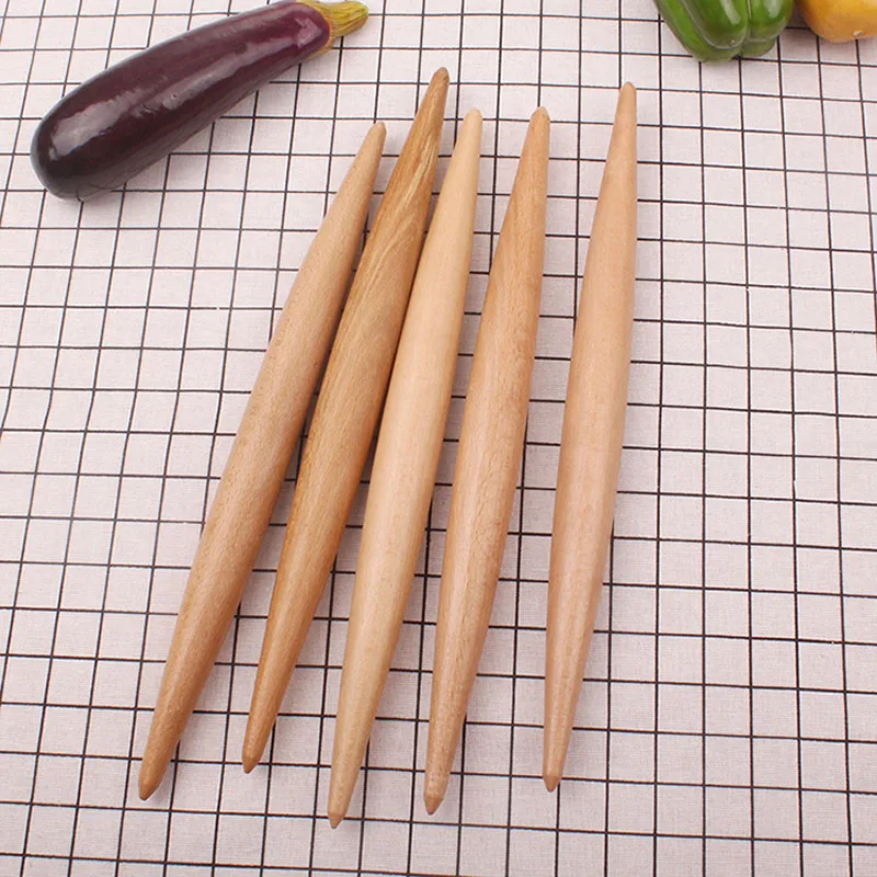 50pcs Dumplings Wooden Rolling Pin Fondant Multifunction Baking Stick Non Stick Wood Rolling Pin Cake Tools ZA6821