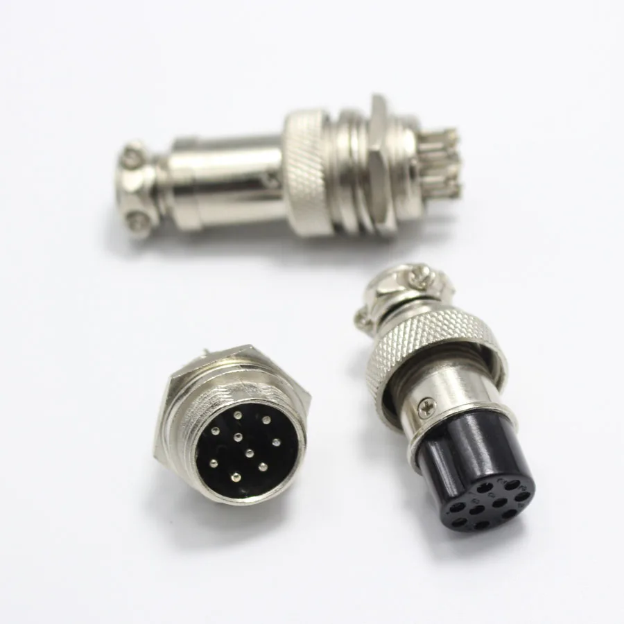 1set GX16 9 Pin Male & Female Diameter 16mm Wire Panel Connector L77 GX16 Circular Connector Aviation Socket Plug