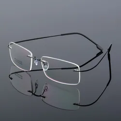 超軽量フレキシブルなメモリチタンリムレス老眼鏡視度 Oculos gafas + 1.00 、 + 1.50 、 + 2.00 、 + 2.50 、 + 3.00 、 + 3.50 + 4.0 A1