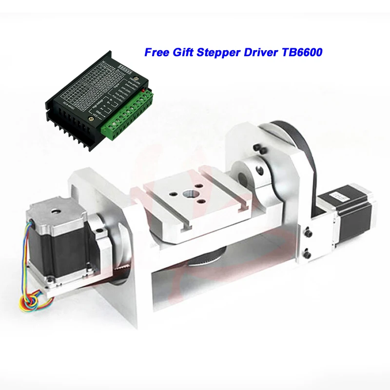 

Center Height 98mm CNC 4th Axis 5th A Aixs Rotary with Stepper Driver TB6600 and Table for Router Milling Machine