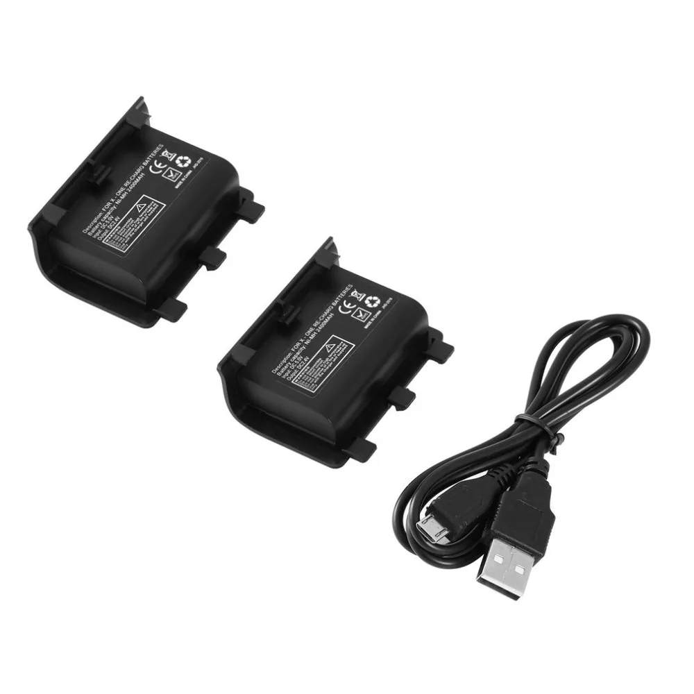 1-2pc Batteria portatile 2400mah per XBOX un Controller di gioco Kit di ricarica Controller Batteria di Backup con cavo USB Batteria