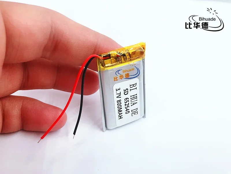 li-po 3.7V lithium polymer battery 652540 6.5*25*40 MP3 DIY Speaker millet  800MAH