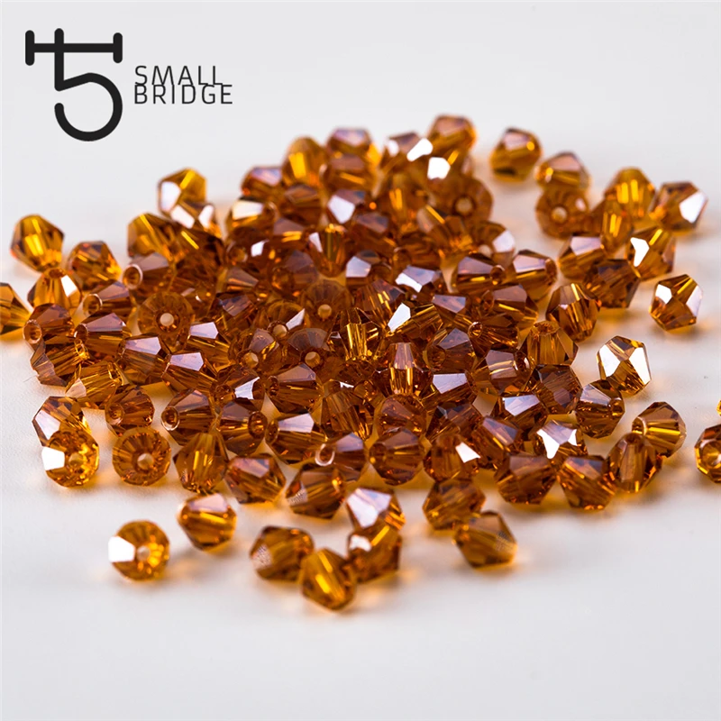 3 4 6mm Faceted Austria Bicone Crystal Beads Accessories For Jewelry Making Diy Perles Glass Spacer Beads Wholesale Z223