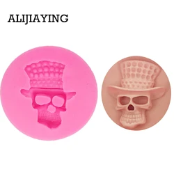 DY0031 Skull Fondant Silicone Mold Sugar Craft Cake Decorating tools DIY molds Clay Candy Moulds