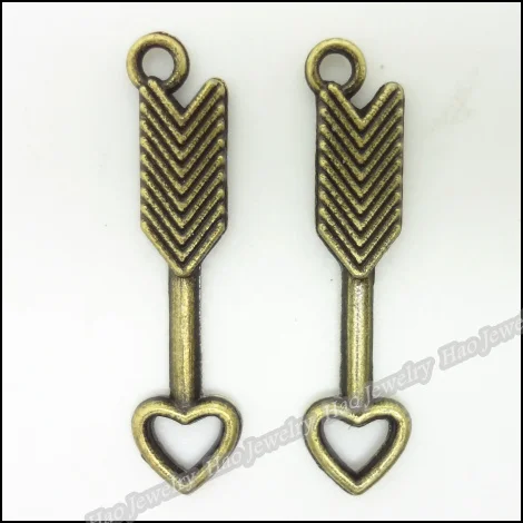 160pcs Vintage Charms  Arrow Archery Bow Cupid  Pendant Antique bronze  Fit Bracelet Necklace DIY Metal Jewelry Findings