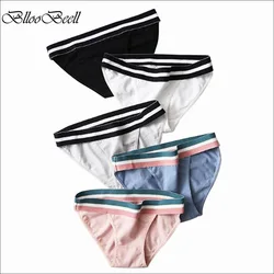 BllooBeell Women's Cotton Panties Sexy Low Rise Wide Belt Briefs Girls Everyday Underwear Underpants Female Lingerie