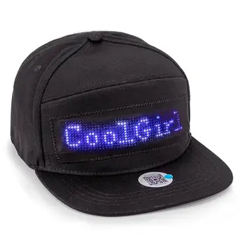 Gorra de béisbol RGB con bluetooth, sombrero LED programable, para Navidad, Halloween y otras fiestas navideñas