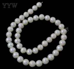 High Quality 9-10mm Natural Freshwater Pearl Beads white Pearl Round Loose Beads For DIY Necklace Bracelat Jewelry Making