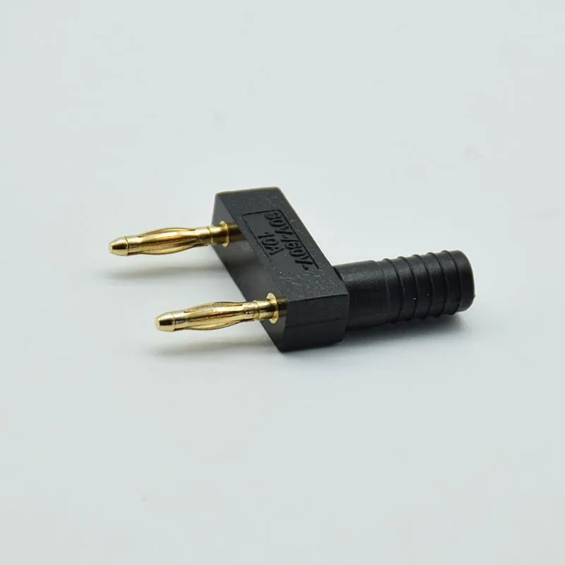 Pure copper plated genuine gold 2mm short circuit banana plug test short joint 2 revolution 1 female spacing 12mm