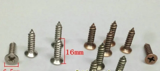 

200pcs/lot 3.5X16mm phillips screws countersunk self-tapping screws bronze Tone hardware working tools2