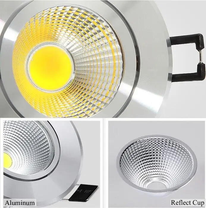 

LED downlight COB 3W 5W 7W 10W 12W 85-265V high quality Epistar chip spot led light White/Warm white CE RoHS Free shipping