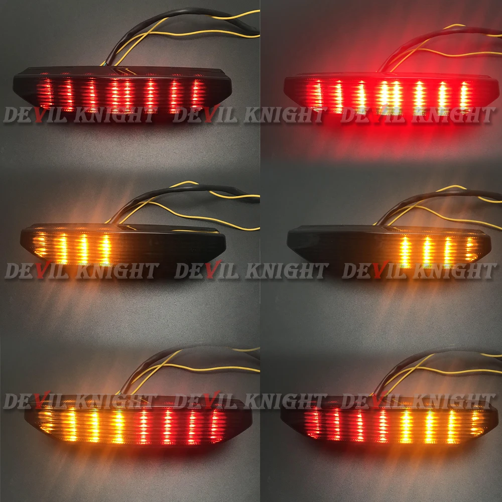 For Kawasaki Ninja ZX-6R ZX6R 2007 2008 Rear Tail Light Brake Turn Signals Integrated LED Light ZG14 CONCOURS ZRX1200 DAEG