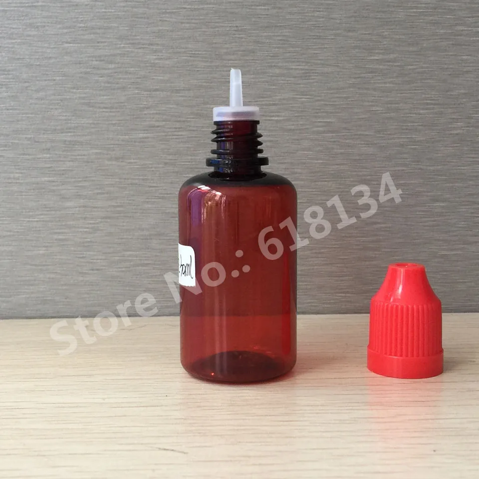 Free shipping 2500pcs 30ml PET bottle, 1oz  amber bottle 30ml liquid dropper bottle with thin tip