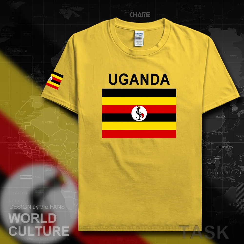 Uganda Ugandan men t shirts 2017 jerseys nation team tshirt 100% cotton t-shirt gyms clothing tees country sporting flags UGA