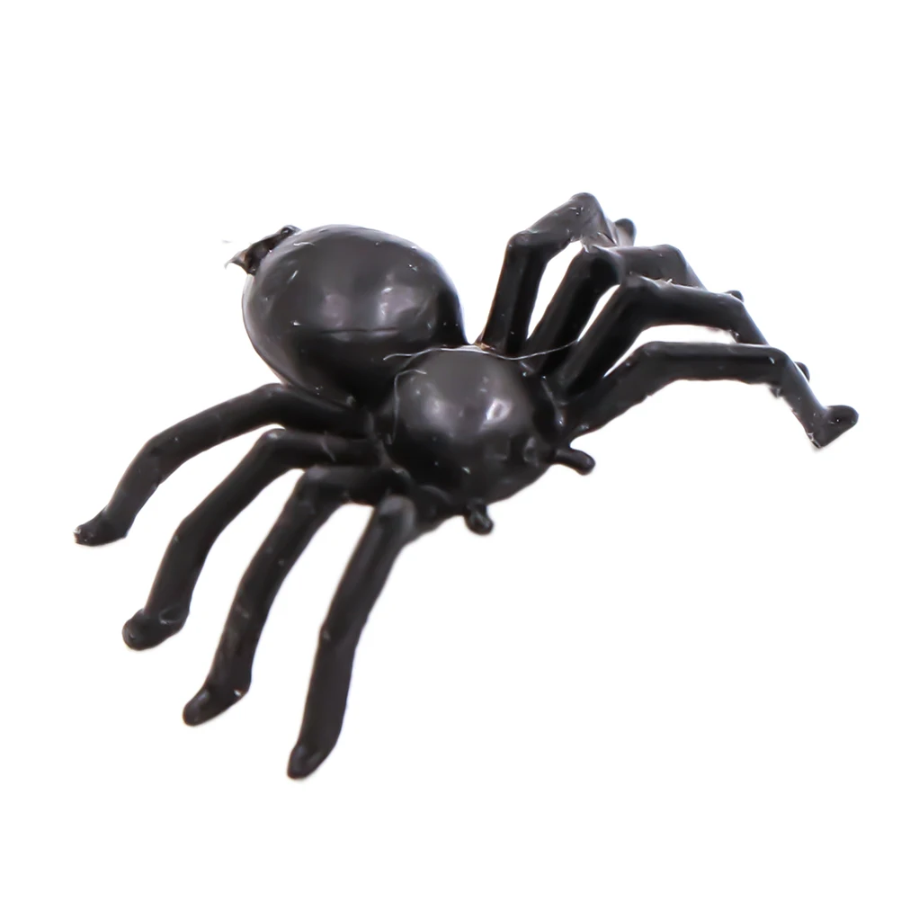 

50 pcs Halloween Spiders Small Black Plastic Fake Spider Toys Halloween Funny Joke Prank Realistic Props