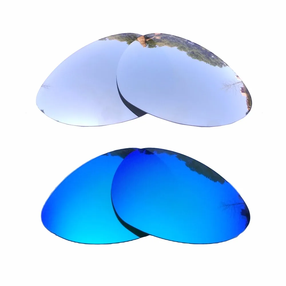 Silver Mirrored & Ice Blue Mirrored Polarized Replacement Lenses for Crosshair S Frame 100% UVA & UVB