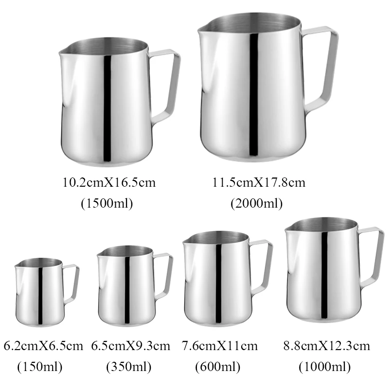 Stainless Steel Milk Frothing Pitcher Espresso Coffee Pitcher Barista Craft Latte Cappuccino Milk Cream Cup Frothing Jug Pitcher