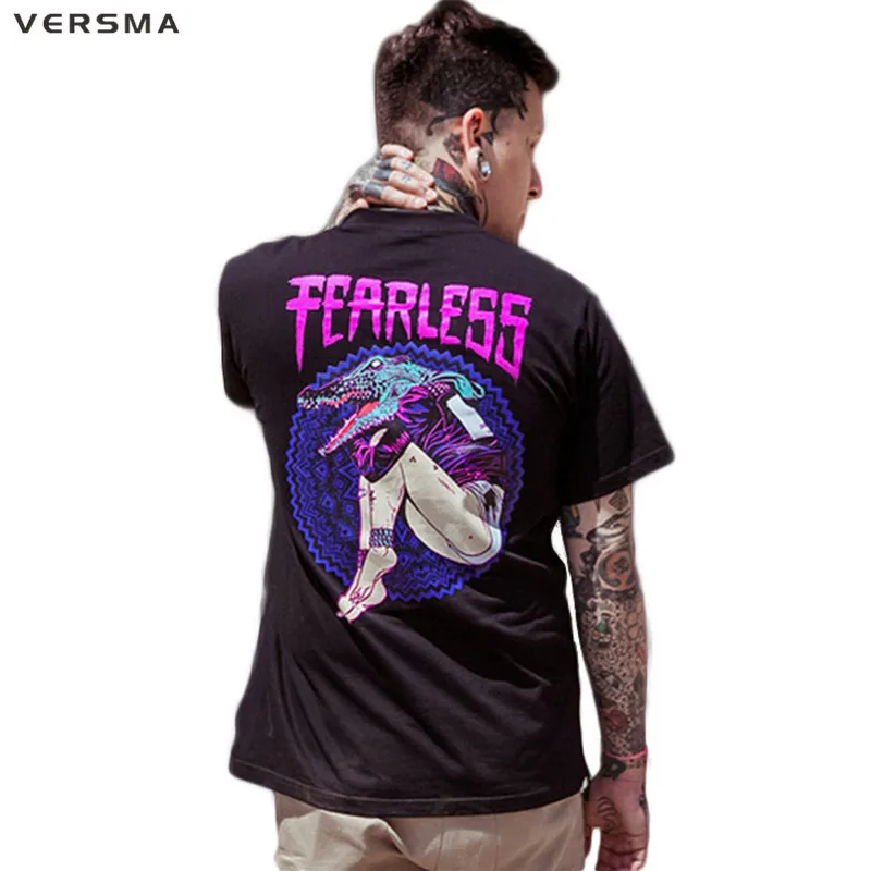 

Мужские и женские футболки с принтом VERSMA, летние футболки в американском стиле, в стиле High Street, хип-хоп, Harajuku BF, забавная парочка, 2017