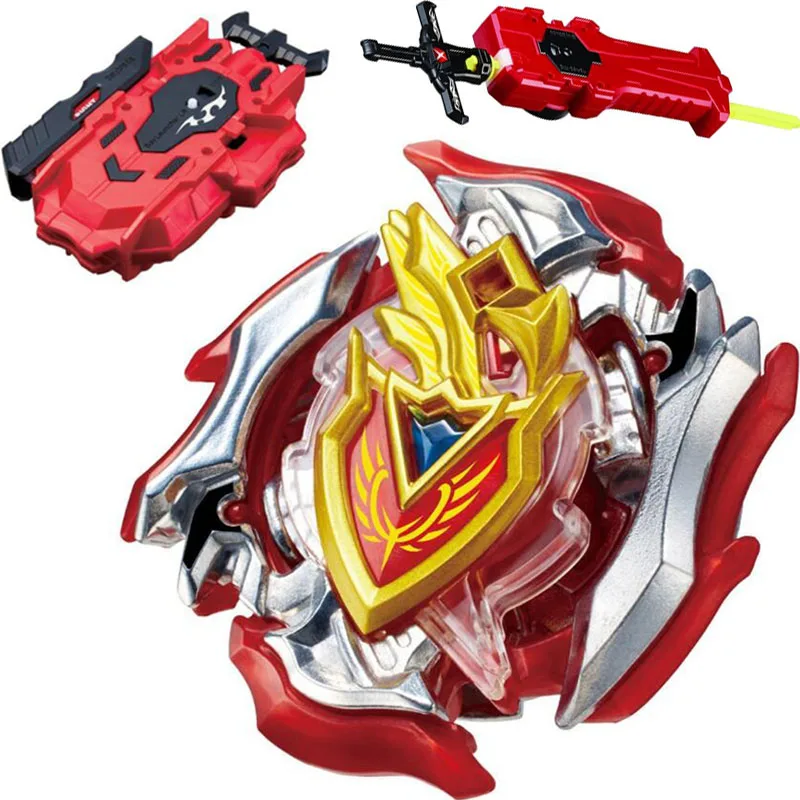 Spinning Top Nightmare Longinus / Luinor  STARTER w Launcher B-97 + LR RED Launcher and Sword Launcher