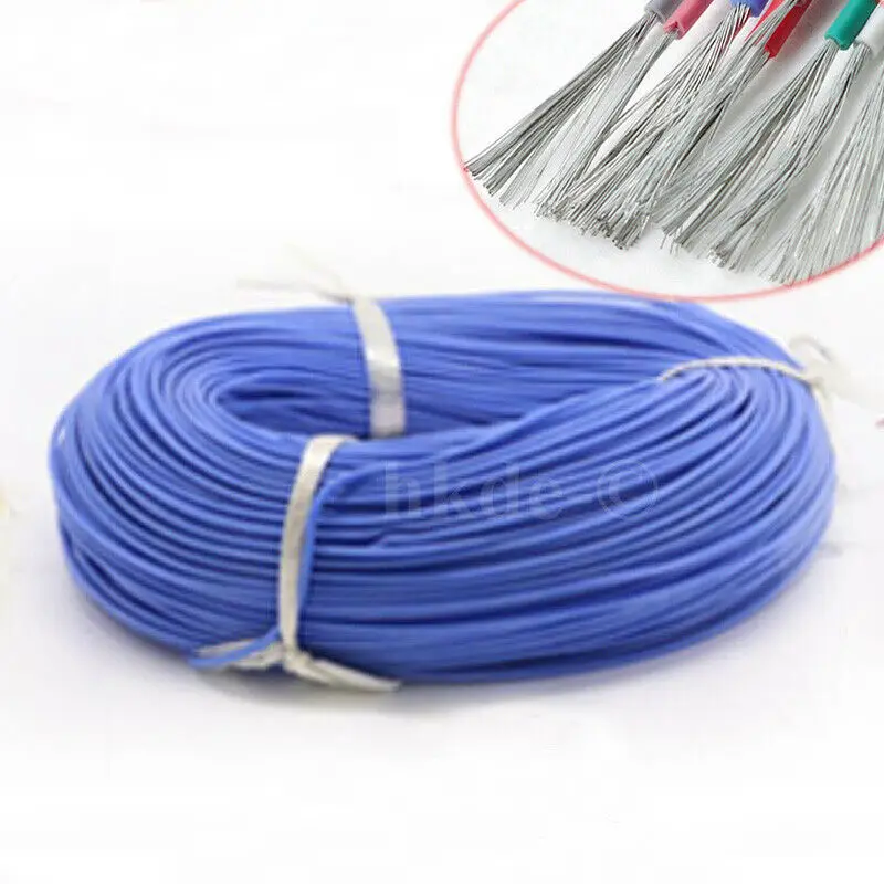 1-20Meters Blue 10-30AWG UL American Standard Flexible Silicone Wire Cable Heatproof Soft Silicone Gel Wire Cable