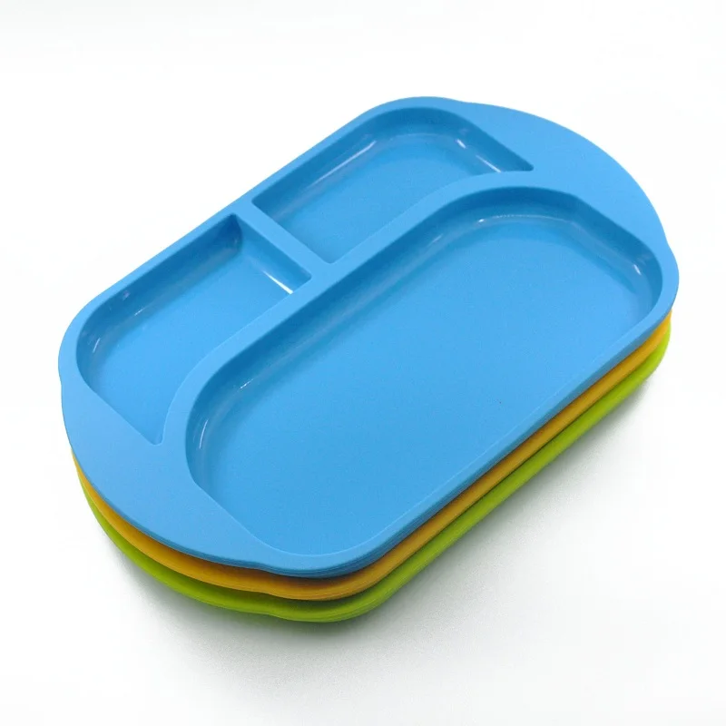 Sozzy Baby Insulated Hot Food Plate Meals Infant Separator Plate Food Safe Baby Toy Teeth Maracas Assistant Food Plates