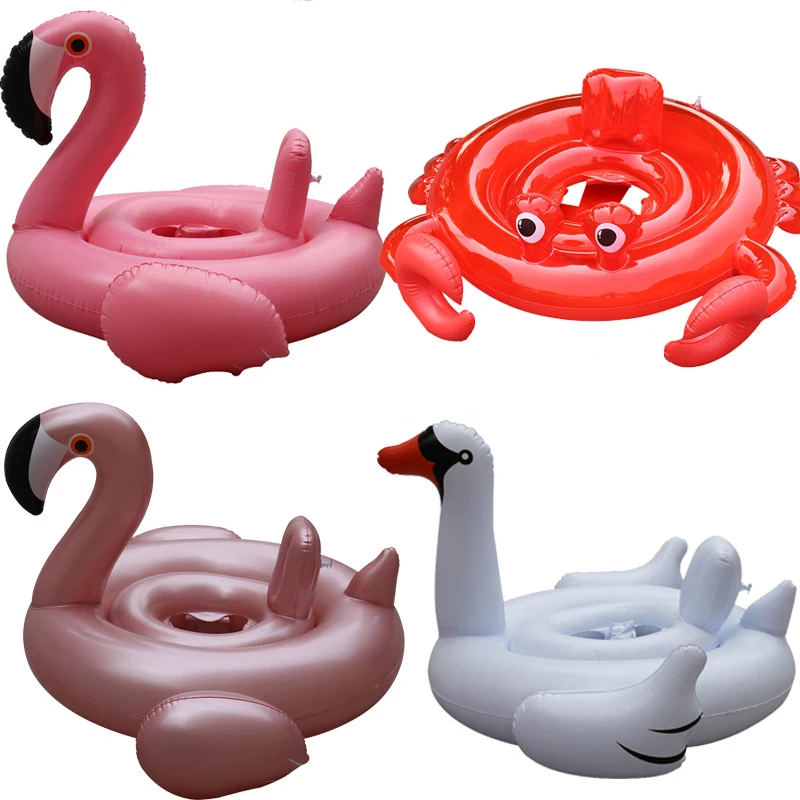 Baby Kids Swim Ring Pools Summer Water Toy Fun Kid's Floats For 0-4 Year Old Children Swimming Ring Flamingo Goose Figure Model