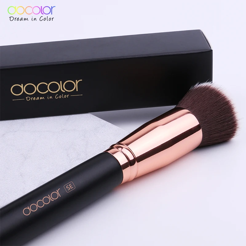 Docolor 1PC Flat Foundation Brush Flat Top Buffing Kabuki Brush Face Makeup Brush Powder Foundation Blush Bronzer Cosmetics Tool