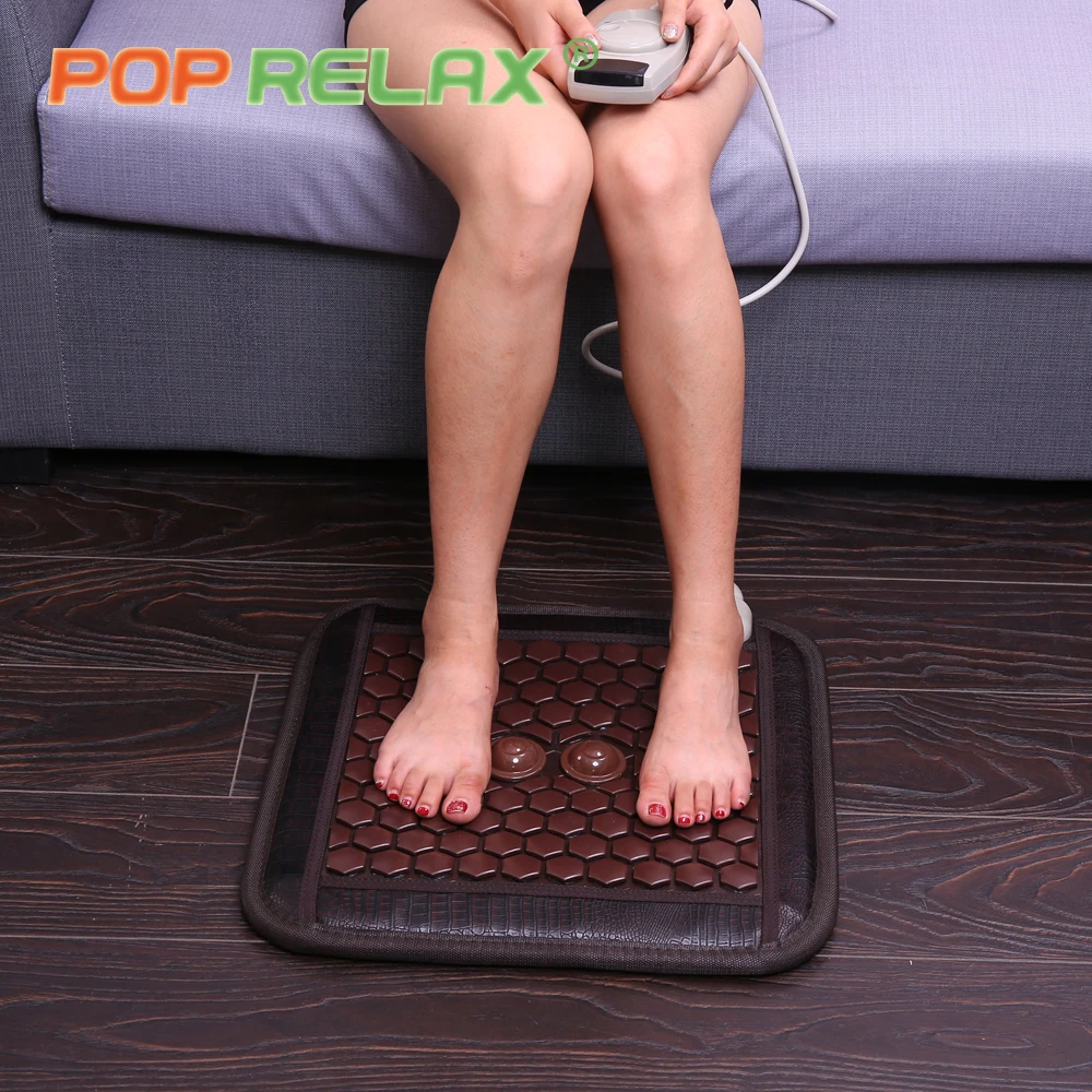 POP RELAX tourmaline germanium seat mattress ion thermotherapy health care stone heated massage mat tourmaline sitting mattress