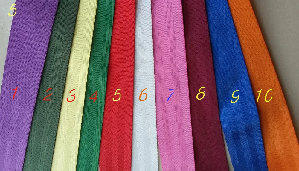 

12 colors 15 meter Roll Seat Belt Webbing Safety Strap120 Colors 200 pins