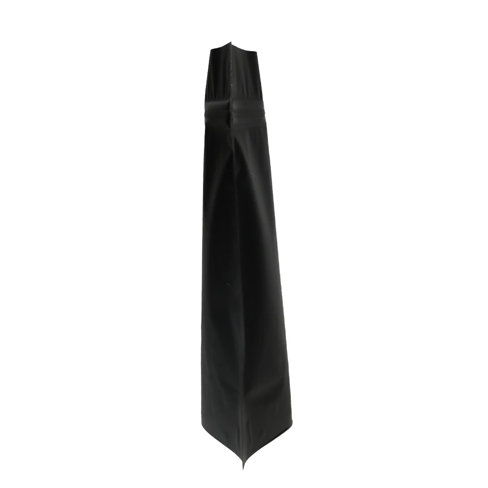 Wysokiej jakości 100szt Torby termiczne z zamkiem błyskawicznym Folia aluminiowa Mylar Tear Notch Matte Black Stand Up Bag Wholesale