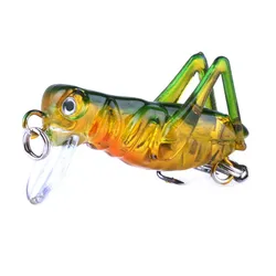 1Pcs 40mm 3g Grasshopper insects Fishing Lures Flying Jig Wobbler Hard Bait Lifelike Luminous Baits Bass Swimbait Pesca