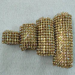 Scintillio di Bling bling di 30 centimetri di Lunghezza Qualità Oro AB Strass Metallo Del Nastro Del Metallo Del Nastro FAI DA TE di qualità della lega del nastro Della Decorazione Della Casa