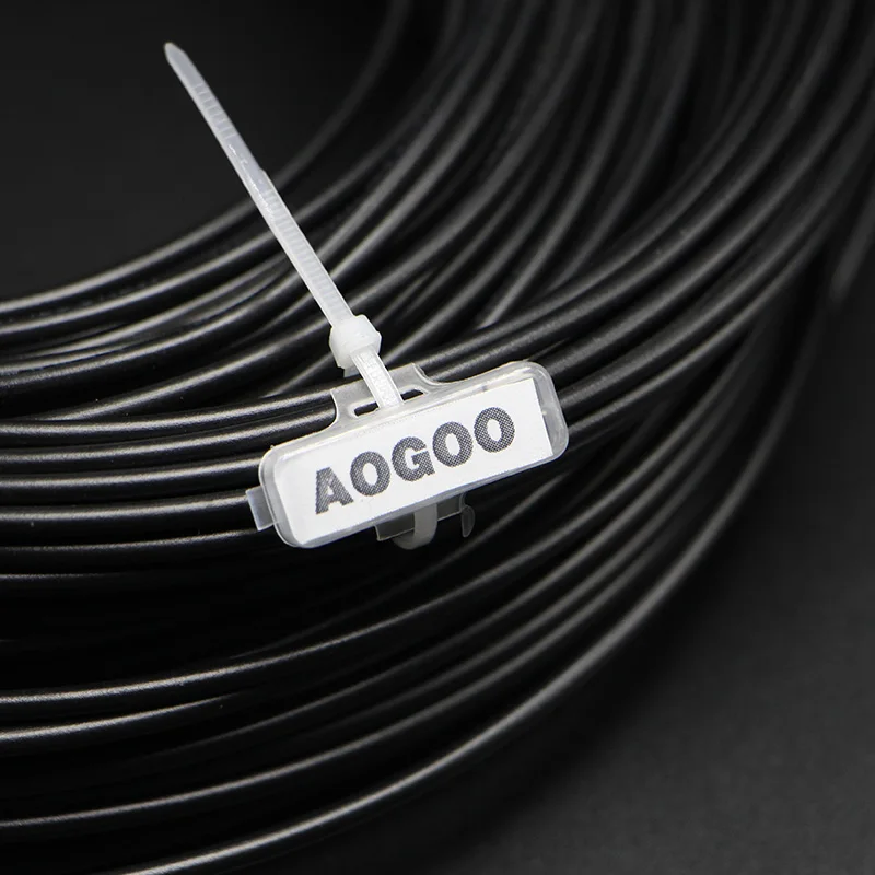 2023 Nieuwe 100Pcs Milieu Vlamvertragende Kunststof Waterdichte Transparante Kabel Marker Aogoo3010