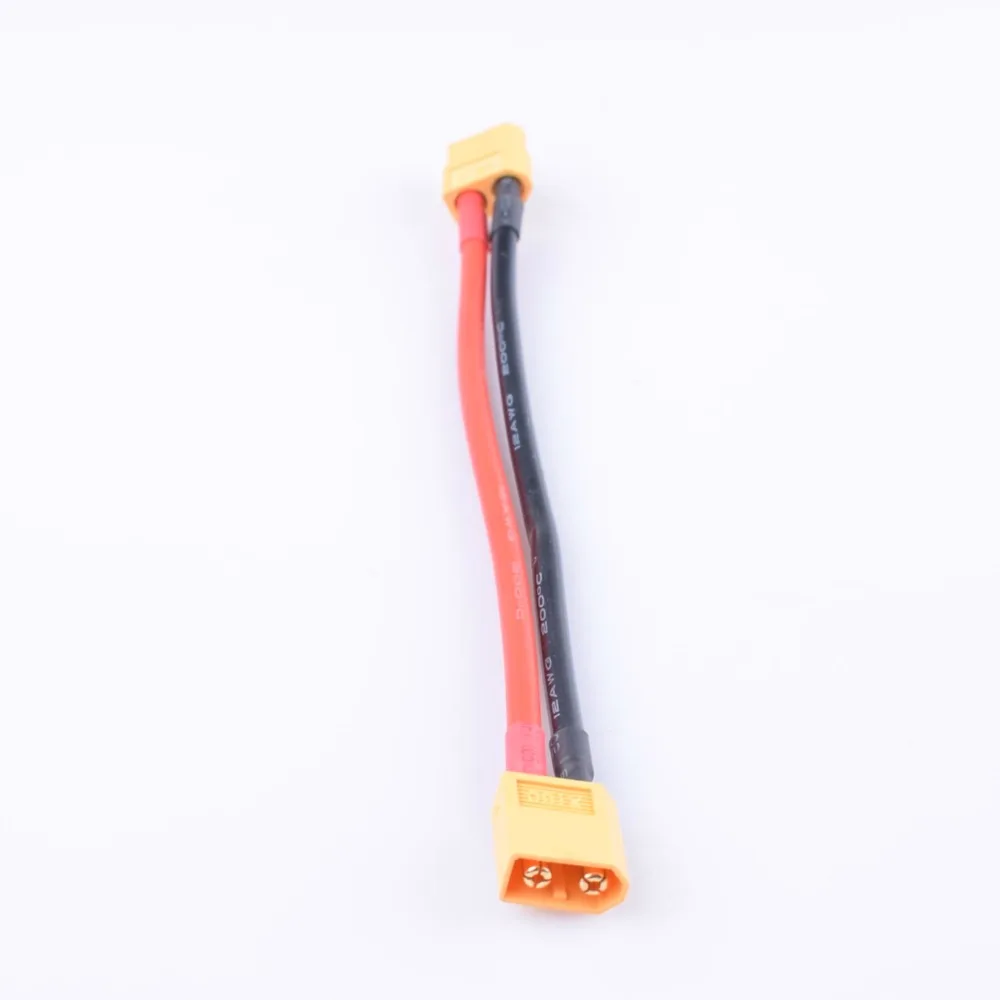 2 Pcs Yellow black Blue  XT60 3.5MM Gold plug  Extension Cable with 12AWG Nano Tech Battery adpater for Battery,Charger,Motor,