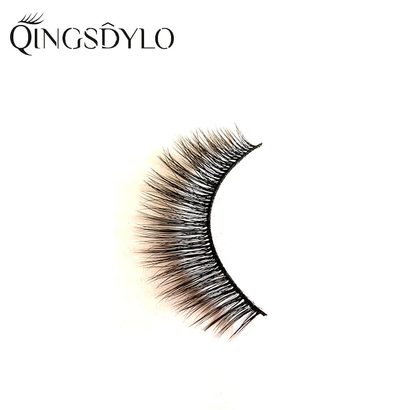 3D False Eyelashes Silk Protein Handmade False Lashes Natural Length Faux Mink Lashes Cruelty Free False Lashes Maquiagem Makeup