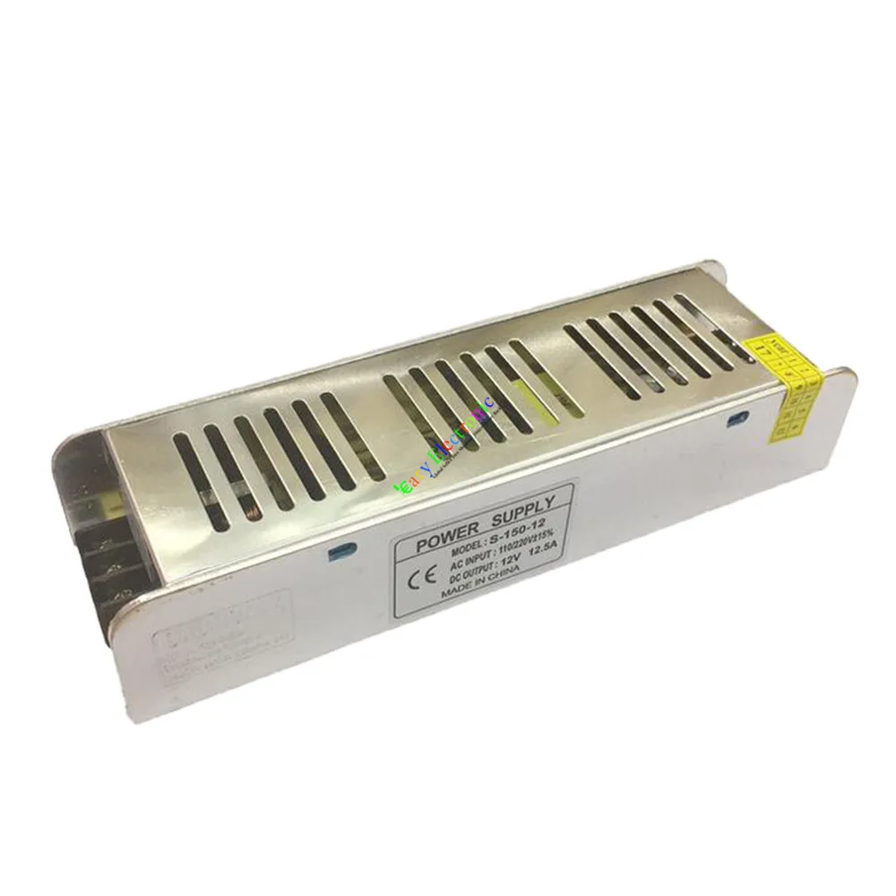 Оптовая и розничная продажа, 1 шт., 12 В, 150 А, Вт, переключатель источника питания постоянного тока, адаптер трансформатора, Светодиодная лента, бесплатная доставка
