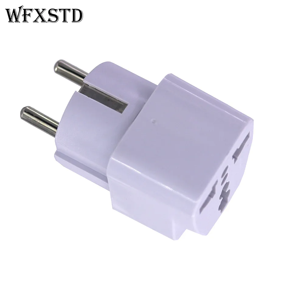 WFXSTD 2 pcs New CN US To DE Plug Adapter Socket  Plug Converter Travel Electrical Power Adapter Socket China To EU Plug