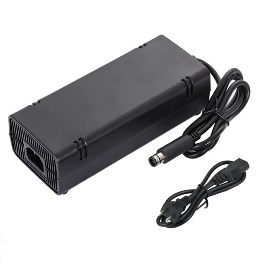 5PCS High quality US Plug 12V 115W AC Adapter Charger Power Supply Cord Cable For Xbox360 Xbox 360 E with DC cable