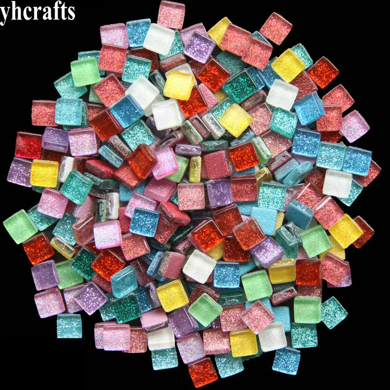 600PCS/600Gram/LotMix 1cm glitter mosaic beads Mosaic art Marble mosaic Craft material Handmade hobby Adult DIY Wholesale OEM