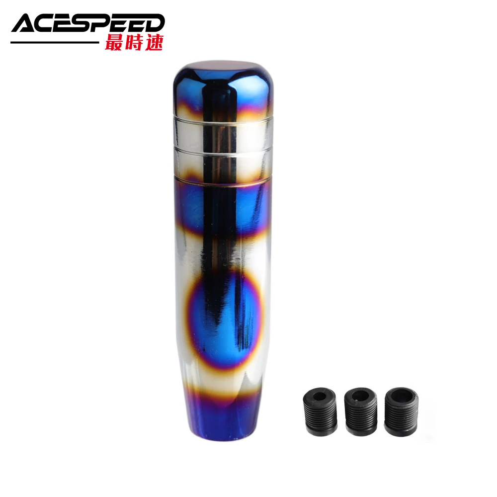 

13cm Aluminum Car Titanium Style Burnt Blue Gear Shift Knob Shifter Lever Head Universal