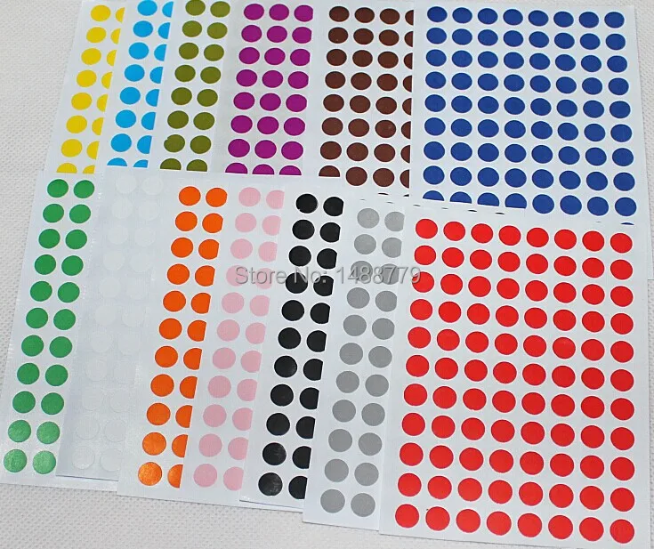 

lovely stickers color dot label paper more than8 mm diameter circular color paper label