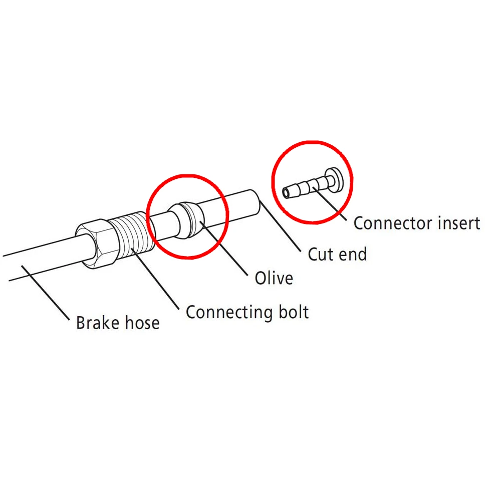ZRACE Insert Set for SM-BH90 / SM-BH59 Brake Hose (OLIVE + Insert-Pin) hydraulic hose inserts hose fitting for BH59 BH90 hose