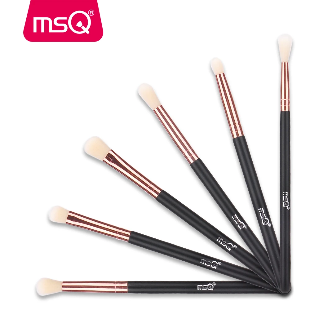 MSQ – ensemble de pinceaux de maquillage pour ombre à paupières, outils cosmétiques, Eyeliner, mélange de sourcils, poils synthétiques, 6 pièces, 10 pièces