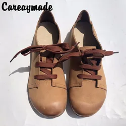 Careaymade-Hot new Genuine Leather pure handmade shoes, the retro art mori girl shoes,lady casual shoes Flats shoes,2 colors