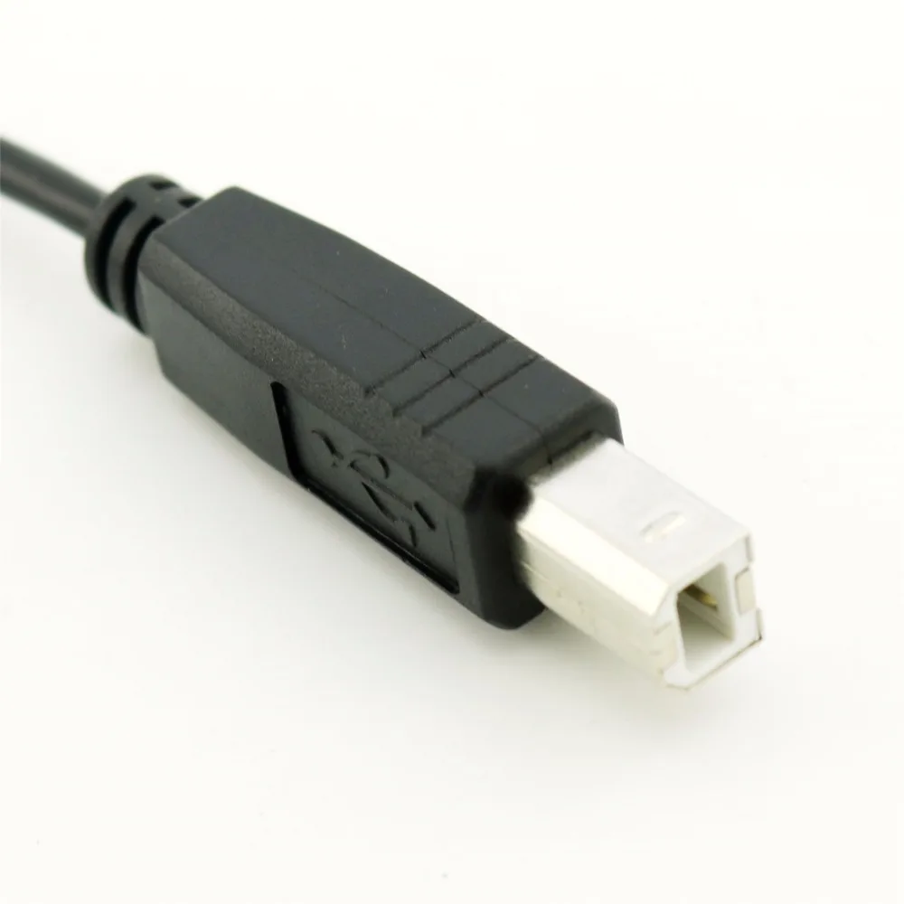 1 pcs USB Tipe C 3.1 Sudut Kanan Laki-laki untuk USB 2.0 B pria Data Sync Converter Adapter Kabel untuk Macbook Laptop Printer Scanner 50 cm