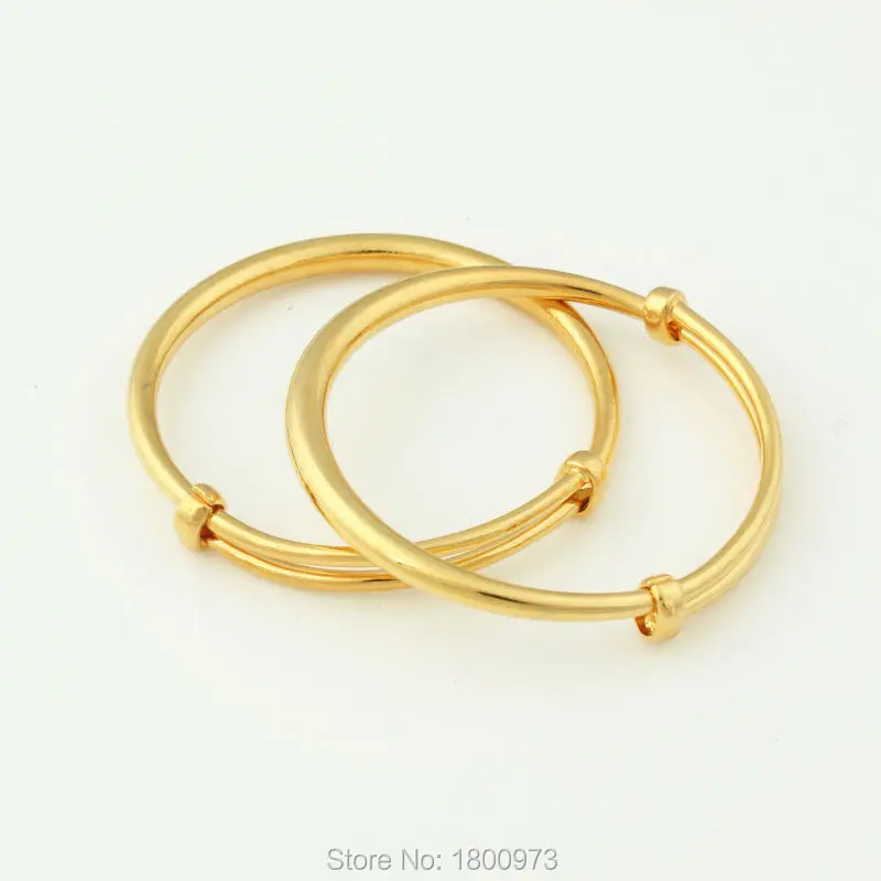 Adixyn New Arrival Dubai gold jewelry baby boy girl . Gold Color Bangles for Ethiopian African jewelry