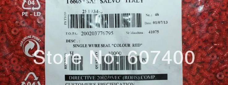 

281934-3 WIRE SEAL Red color housings housings connectors terminals 100% new and original parts